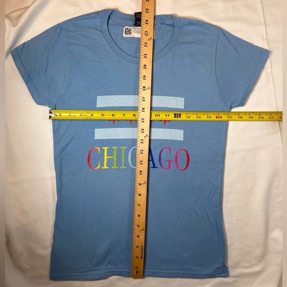 Anvil CHICAGO Short Sleeve Tee Shirt Cotton New Rainbow Size Small - Picture 2 of 6